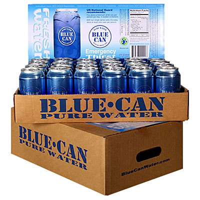 Blue Can 50 Year Shelf Life Water