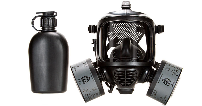Mira Safety CM-6M Gas Mask with filters and canteen
