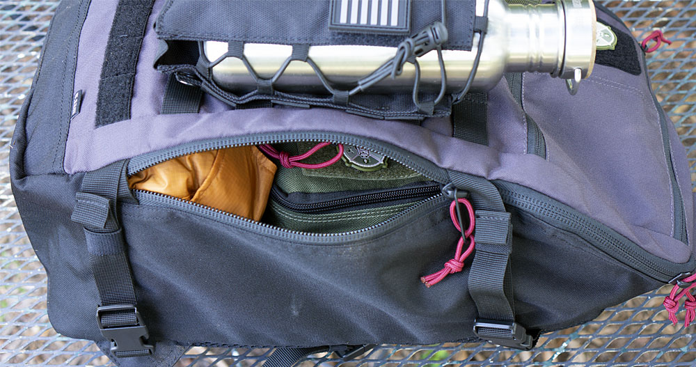 5.11 Rapid Quad Zip Pack outside side pocket