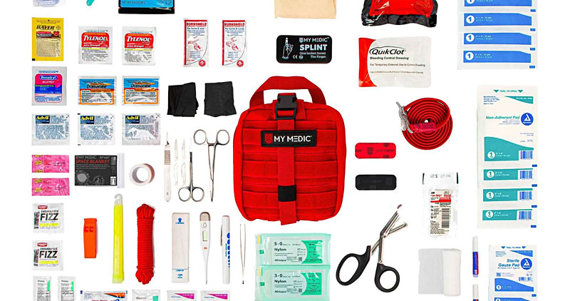 A MyMedic first aid kit and its contents
