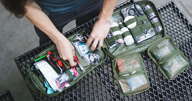 The MyMedic MYFAK LARGE open on a table