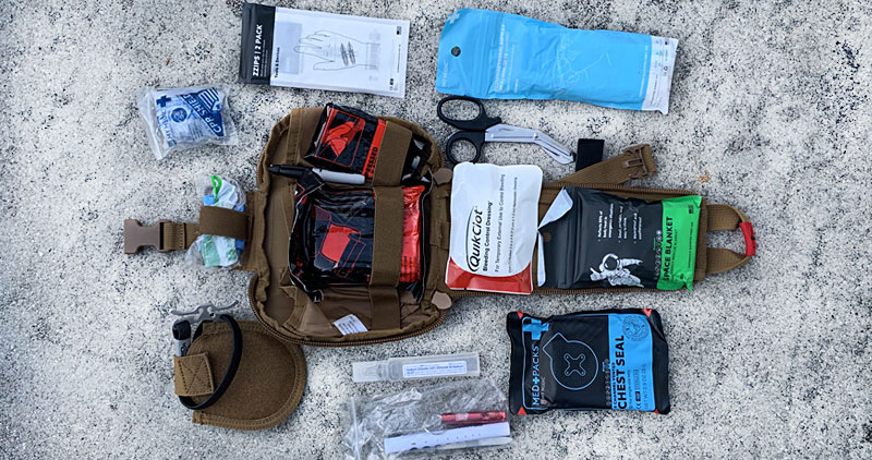 Inside of the MyMedic TFAK: TRAUMA FIRST AID KIT