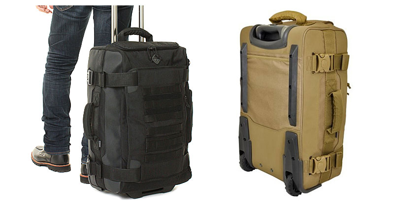 Two Hazard 4 Air Support bags, one black, one tan