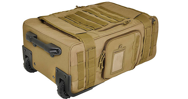 A tan Hazard 4 Air Support lying flat