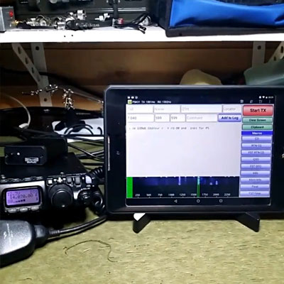 Yaesu FT-817ND HTC Nexus 9 Android 7 DroidPSK MiniProSC interface