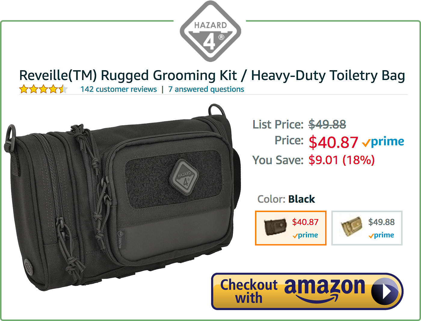 Hazard 4 Reveille Rugged Toiletry Bag buy now box