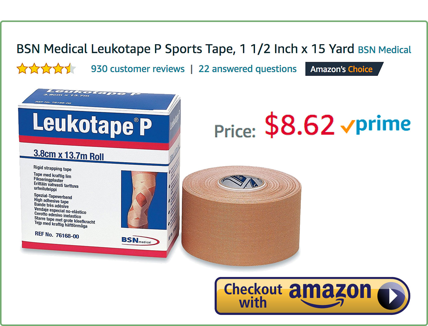 Leukotape Buy Now Box