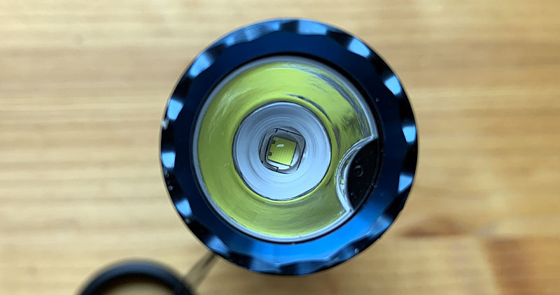 Olight Warrior Mini 2 front lens and LED