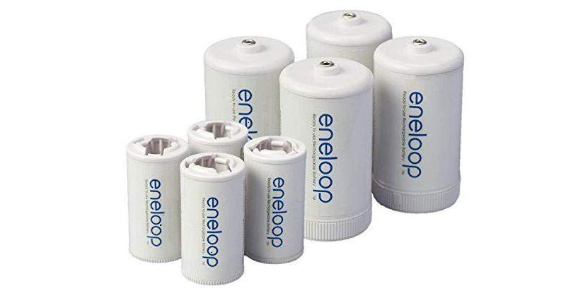 Panasonic eneloop spacer sizes AA, AAA, D or C