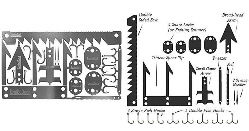 Survival Multi-Tool Card: Bug Out Bag Camping Tool