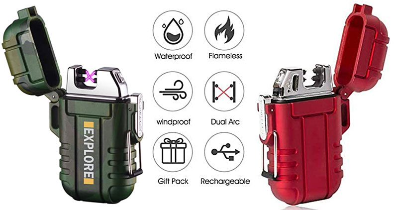 Dual Arc Waterproof Plasma Lighter