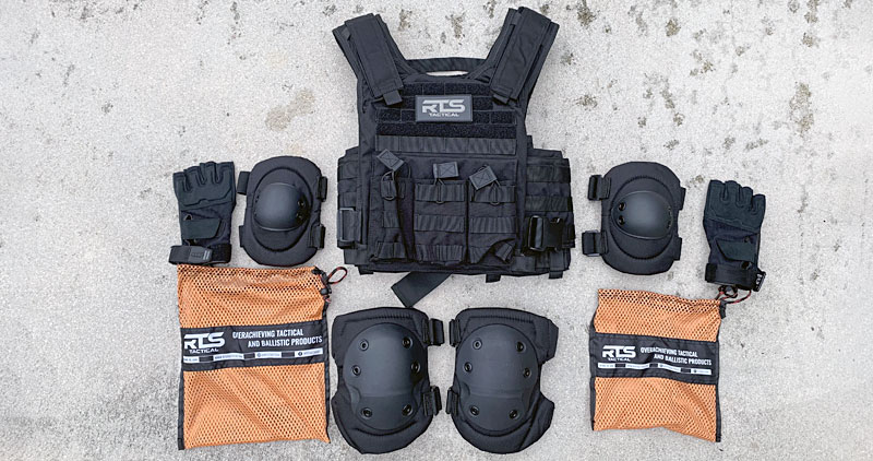 RTS Tactical Ultimate Level IV Ceramic Bundle spread out on the ground