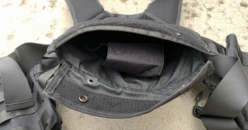 RTS Tactical Ultimate Level IV Ceramic Bundle plate carrier, inside the armor pouch