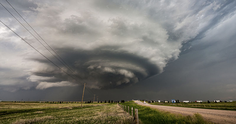 A tornado about to form