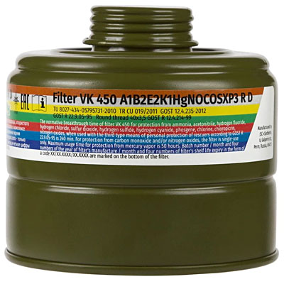 MIRA Safety VK-450 Smoke / Carbon Monoxide Filter Cartridges