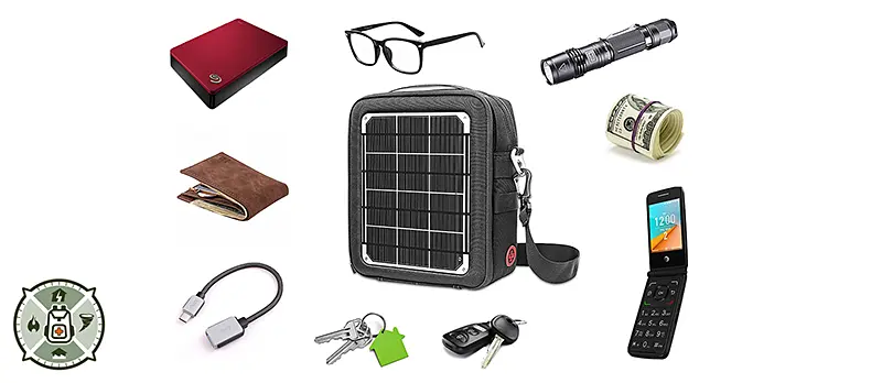 A WUSH bag and contents