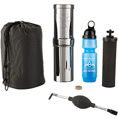 Go Berkey Kit plus Sport Bottle plus accessories