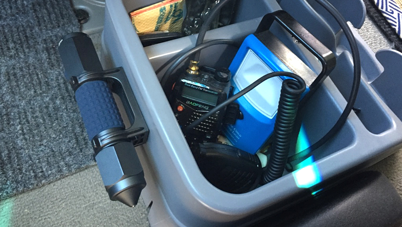 autoXscape 3-in-1 Emergency Escape Tool in a vehicle