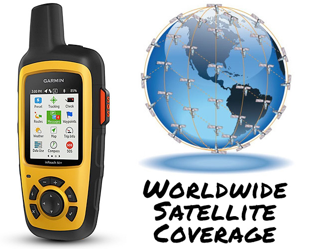 Garmin inReach world wide satellite coverage
