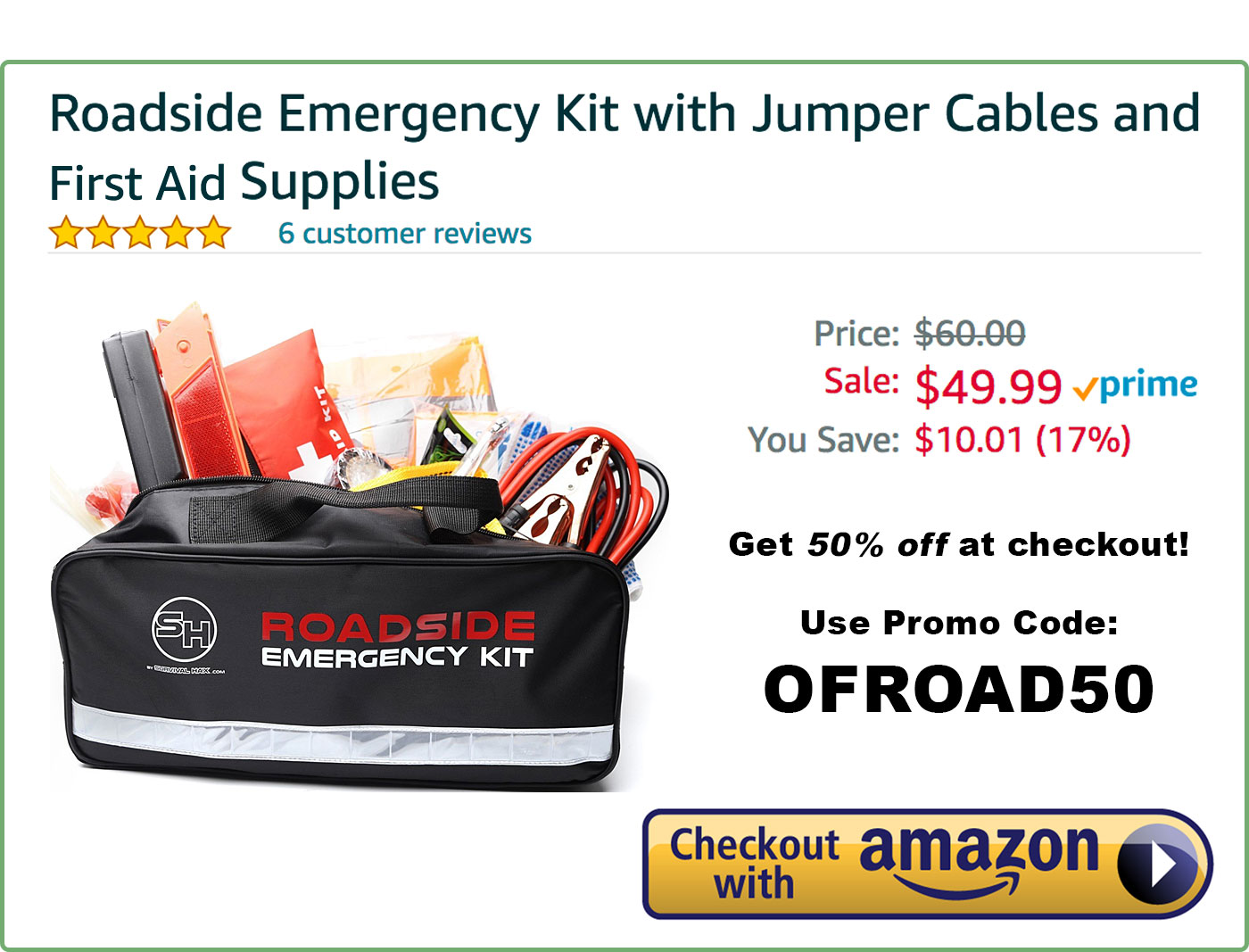 Survival Hax Roadside Emergency Kit buy now box