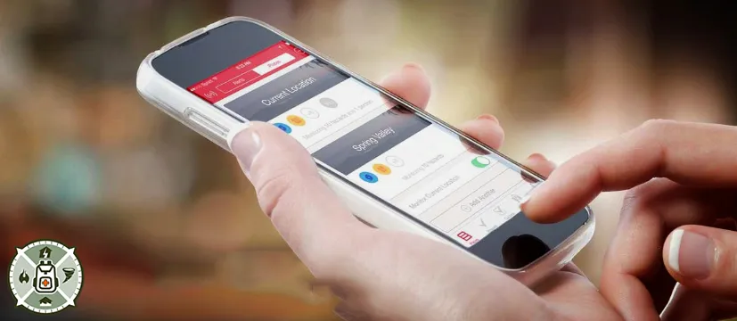 Cell phone in someones hand with an app on it