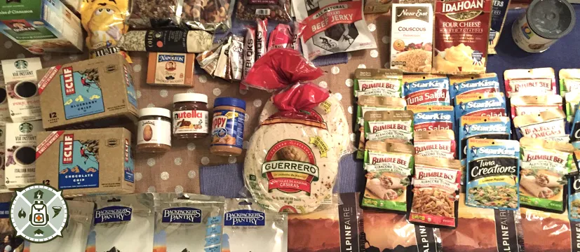 A survival pantry with canned and dried foods