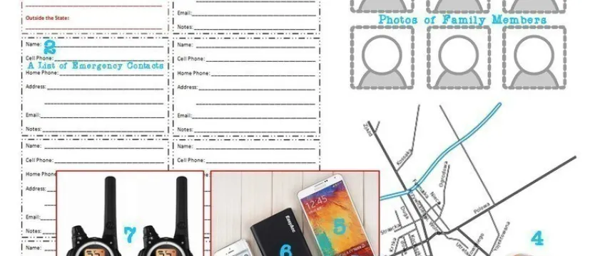 Radios in front of an emergency contacts form