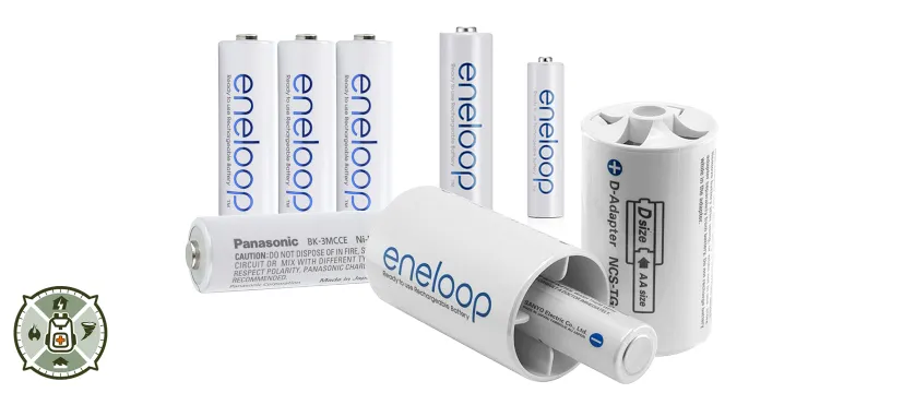 Panasonic eneloop Batteries with AA AAA and C adapters