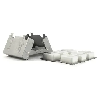 Esbit Ultralight Folding Pocket Stove with Six 14g Solid Fuel Tablets